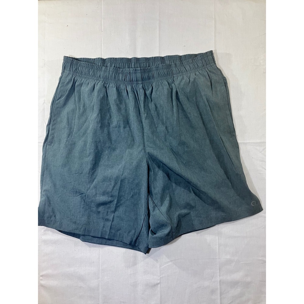 SKORA Qwick Dry Athletic Shorts Mens Medium‎ Blue Elastic Waist Gym Workout
